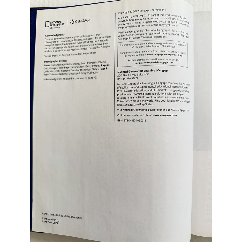 American Government Cengage 2022 Hardcover ISBN 9780357109038 - Picture 3 of 5